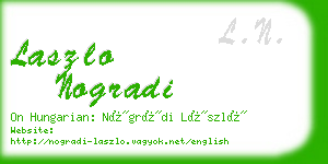 laszlo nogradi business card